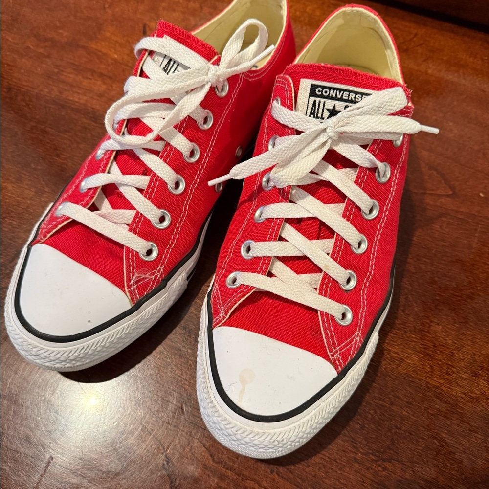 Converse Red Canvas Sneakers